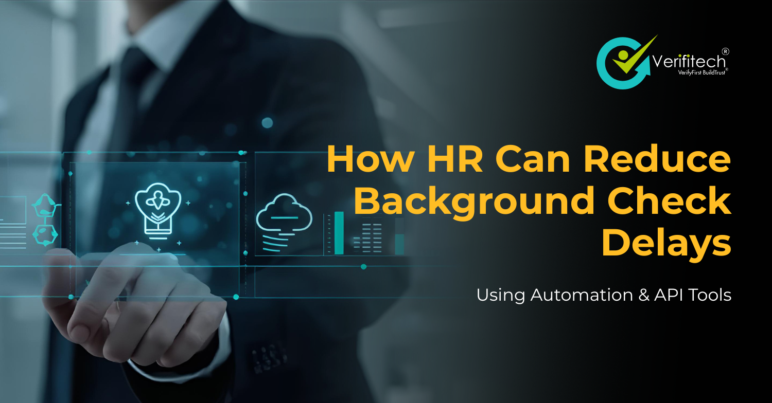 HR technology dashboard showing fast background checks through automation and APIs